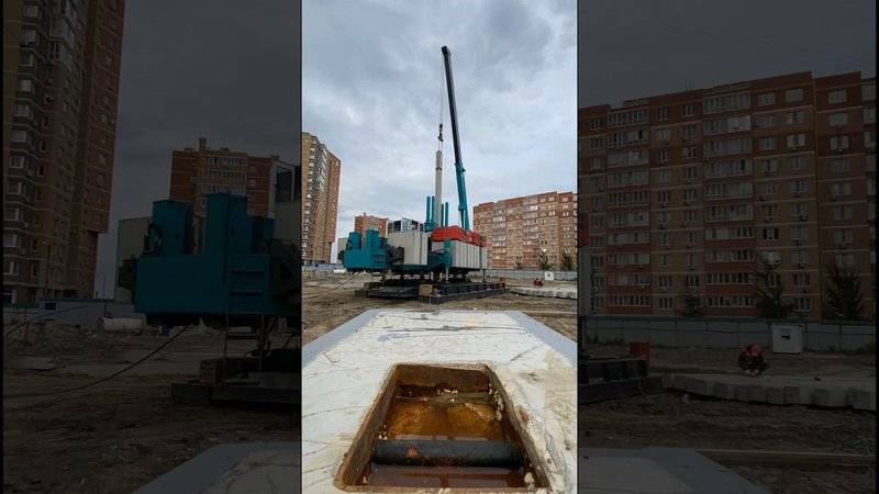Так вдавливают сваи! Работа СВУ SUNWARD #shorts