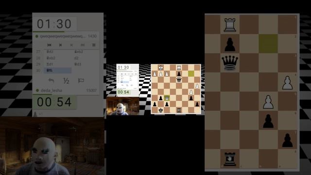 Деда Лёша играет в блиц 3+2 #chess #шахматы #lichess #blitz #chessgame #шахматнаяпартия #шахматист