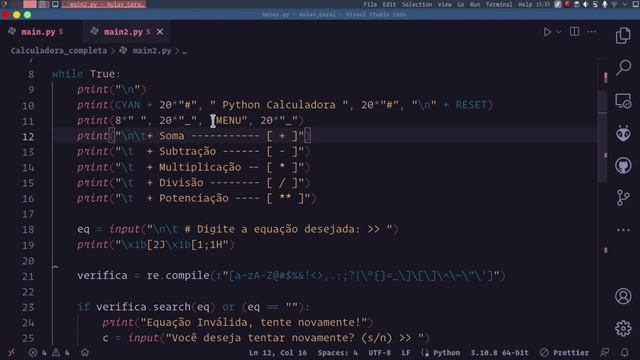 Calculadora Completa de Terminal com Python (P3) смотреть онлайн