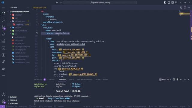 Desplegar en servidor privado con #github actions github secrets y #ssh смотреть онлайн