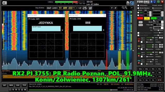 25.05.2021 17:10UTC, [Es], PR Radio Poznan, Польша, 91.9МГц, 1307км