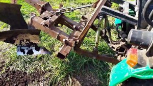 Мототрактор,пашем на грунтозацепах!!!