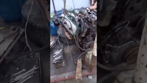 Первый запуск ямз 236 поле ремонта.