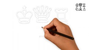 How to draw Chess Pieces (Pawn, Bishop, Rook, King, Queen, Knight)