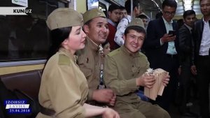В Ташкенте устроили  флешмоб в честь победы. 2018 апрель