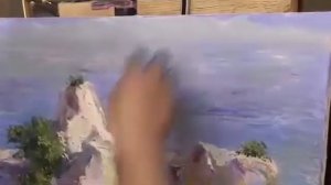 Скалы в море пишем Маслом   Живопись маслом   Мастер класс от И  Сахарова   Школ 1