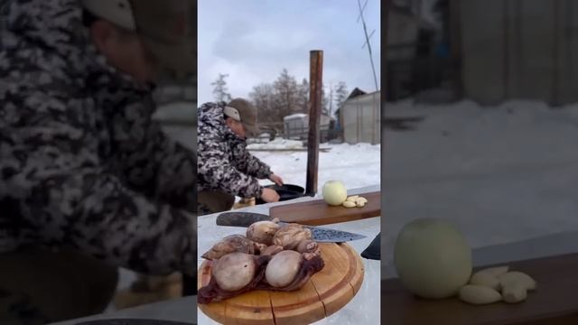 Men's food We cook fry the testicles of a mountain sheep Мужская еда Варим жарим яйца горного баран