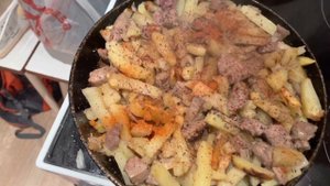 Старинный забытый очень вкусный рецепт (жареная печень с картошкой)