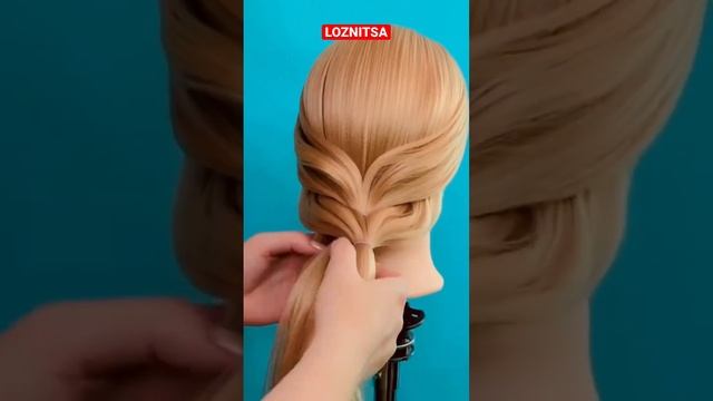 Легкая коса без плетения за 5 минут #diy #прически #hairstyle #прическа #updo #косы #французскаякос