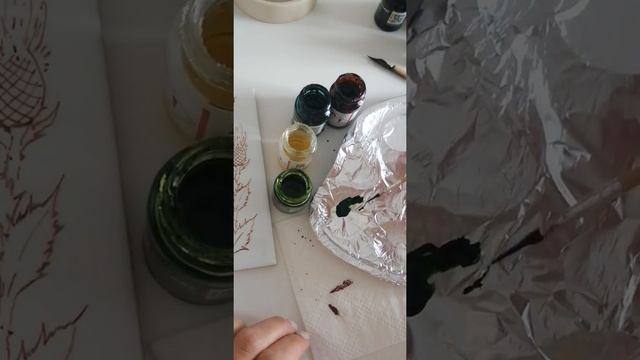 "Чертополох" ? Роспись керамики. Мастер-класс. @sasha.milota ❤️