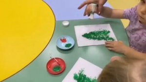 Нетрадиционная техника рисования "Елочка"