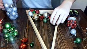 DIY / Треугольная елка из дерева / Wooden Triangle Christmas Tree