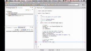 Java walk through: Powers