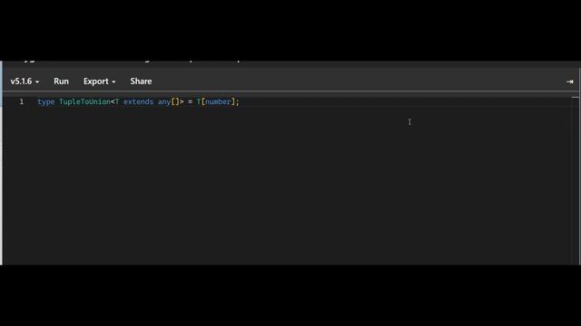 Implement the Tuple to Union Utility in typescript