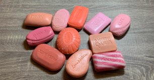 014 Режу розовое мыло | Cutting pink soap bars | ASMR soap | No talking