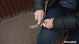ЗАТОЧКА НОЖА из дамаска в ПОЛЕВЫХ условиях? ЛЕГКО и ПРОСТО! Бакелитовый брусок.