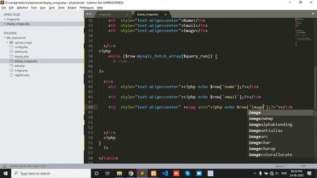 Display image file from database using PHP || how to display image in php from database