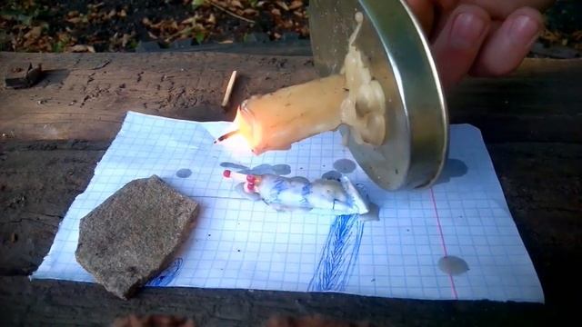 Делаю походную спичку из обычной спички и свечки. смотреть онлайн