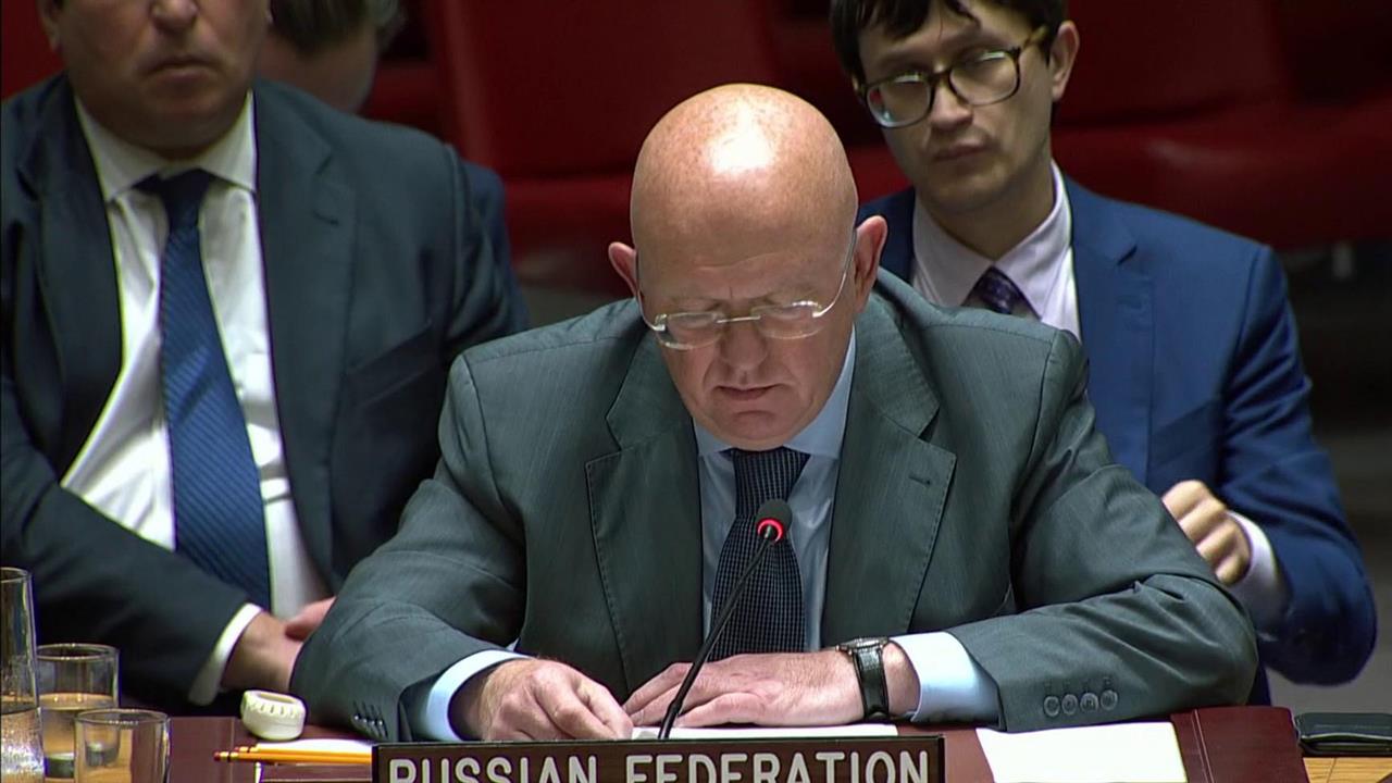 Постпред РФ при ООН Василий Небензя призывает к объединению усилий для нормализации ситуации в Сирии смотреть онлайн