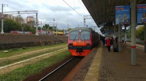 Электропоезд ЭД4М-0274 платформа Лось