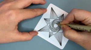 Обнаружила простой способ нарисовать ровную 8 конечную звезду  Делюсь