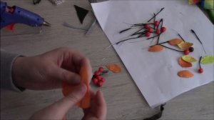 Брошь на осеннюю тематику из фоамирана