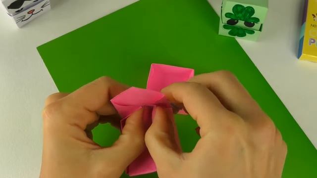 Оригами из бумаги Кубик меняющий лицо Поделки для детей 4 смотреть онлайн