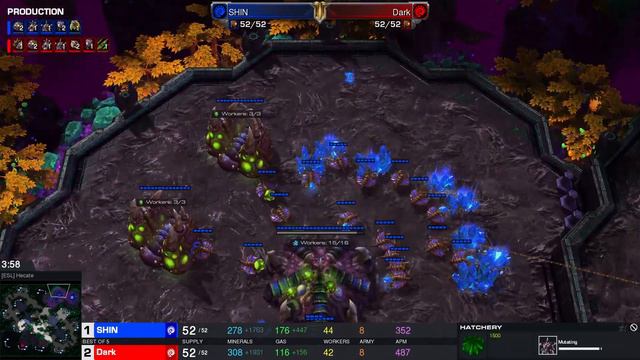 Starcraft II IEM Katowice 2024 Feb11 Dark(Z) v SHIN(Z) Game 3 MAPS - [ESL] Hecate смотреть онлайн
