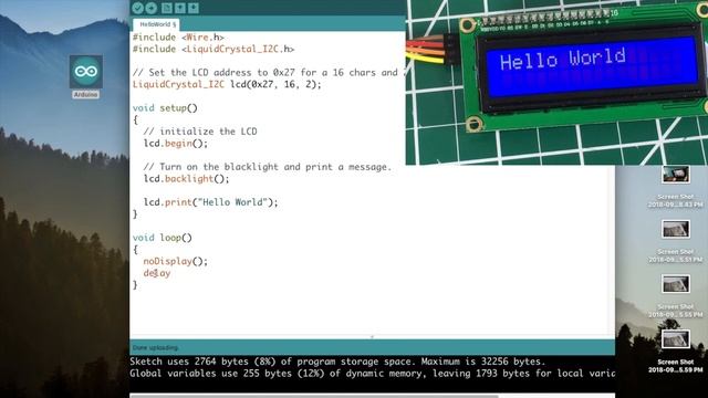 How to use an i2c LCD display with arduino - including library install смотреть онлайн