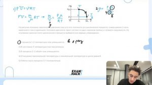 На рисунке показана зависимость давления газа p от его плотности ρ в циклическом процессе - №24066