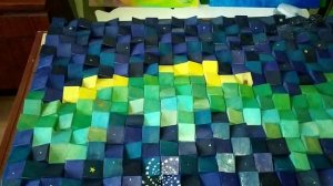 Купить панно на стену. Панно из дерева кубиками