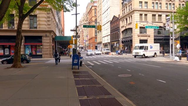[4K] Walking to Washington Square Park, Greenwich Village, NYC, May 2022, 4K Travel Video смотреть онлайн