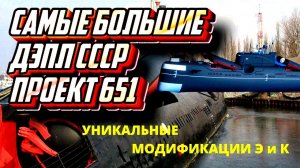 Самые большие ДЭПЛ СССР. Подводная лодка ВМФ проект 651 и модификации