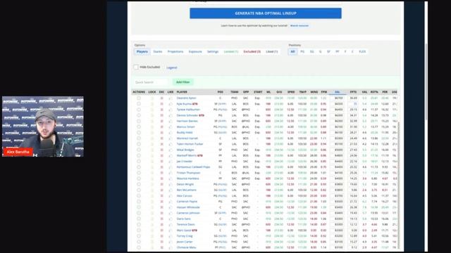 RotoWire NBA Lineup Optimizer Tutorial- Helps with DraftKings, FanDuel, Yahoo and more