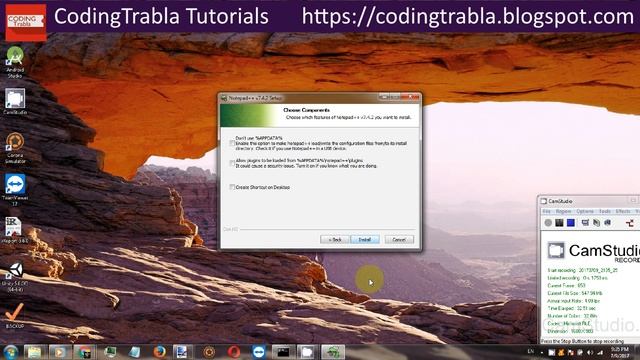 Install Notepad++ plus plus 7.4.2 - opensource source code editor on Windows 7 byAO