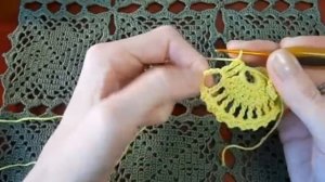 Ленточное кружево крючком из тонкого хлопка. Узор#2.