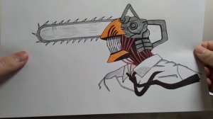 Мои рисунки, Человек - бензопила