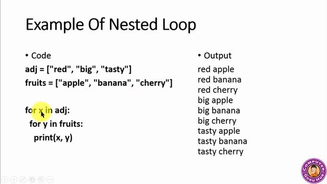 Nested Loops in Python | Nested for loop | Nested While loop | Python Programming Practical