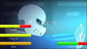 (glitchtale) Sans, Gaster And Papyrus VS Betty ( With healthbars )