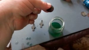 Чистка медных монет.Cleaning of copper coins.