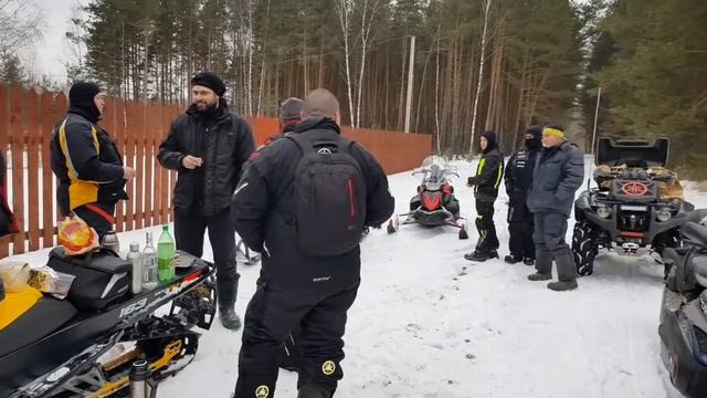 Покатушки в Подмосковье. Снегоходы и квадроциклы. Январь 2018. смотреть онлайн