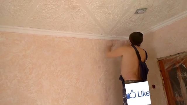 Как приклеить потолочный плинтус(Галтели) На шпаклевку.