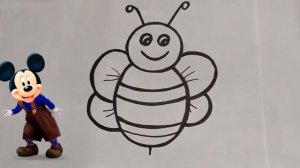 DRAWING BEE FOR CHILDREN  |  РИСОВАНИЕ ПЧЕЛЫ ДЛЯ ДЕТЕЙ | BOLALAR UCHUN RASM CHIZISH