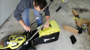 TEST Tondeuse hybride a batterie 18V RYOBI RY18LMH37A