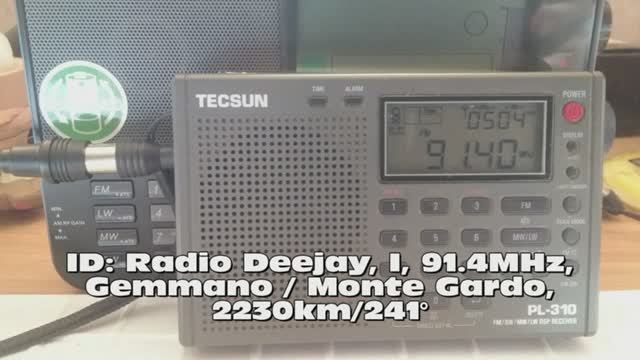 16.06.2019 09:00UTC, [Es], Radio Deejay, Италия, 91.4МГц, 2230км