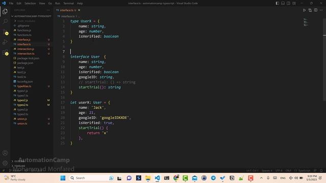 Typescript Tutorial #9 – Interfaces - آموزش تایپ اسکریپت – جلسه نهم