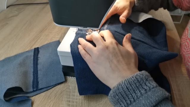 Домашние джинсовые сапожки