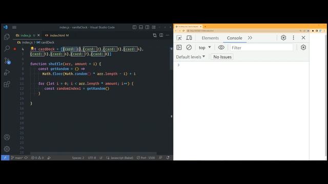 JavScript - Shuffling Arrays Using Array.prototype.with( )  [Updated]