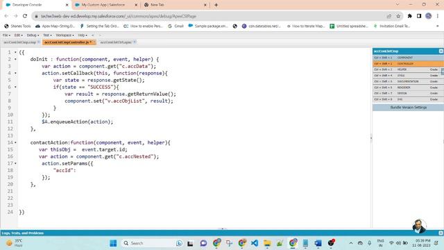 21 Lightning Aura Comp- How to Fetch Related List of Account on click button | #salesforce #aura смотреть онлайн