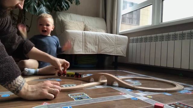 ЖЕЛЕЗНАЯ ДОРОГА ИКЕА ЛИЛЛАБУ / ИГРУШКА ИКЕА / ПАРОВОЗИК ИЗ IKEA смотреть онлайн